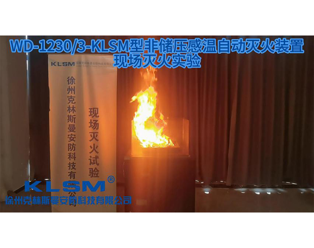KLSM-1230/500型非储压自动灭火装置现场灭火实验